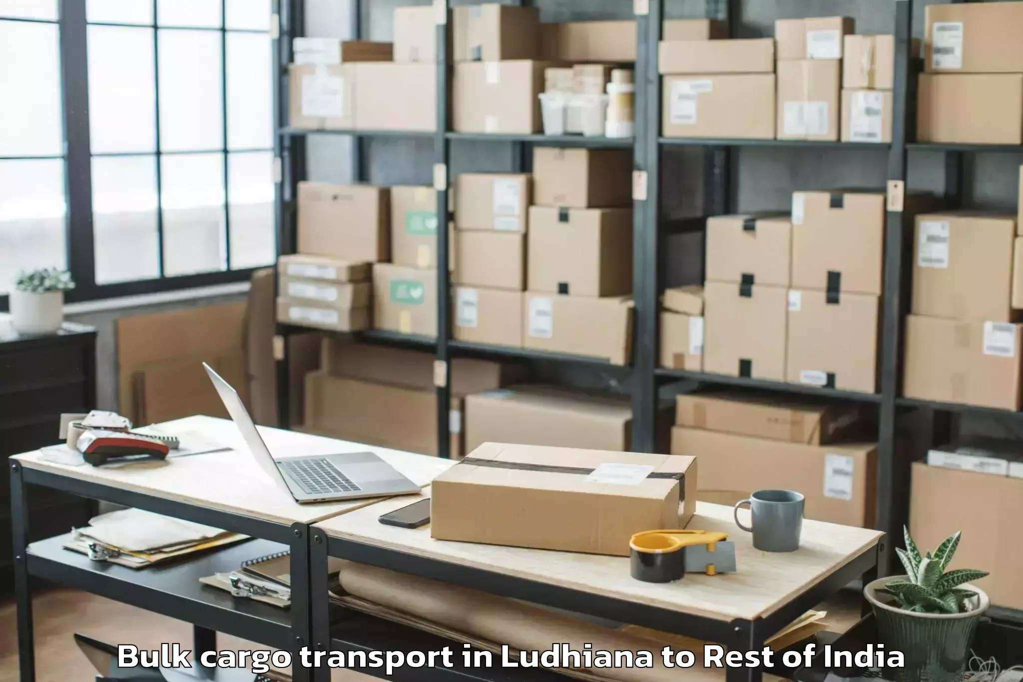 Quality Ludhiana to Korutla Bulk Cargo Transport